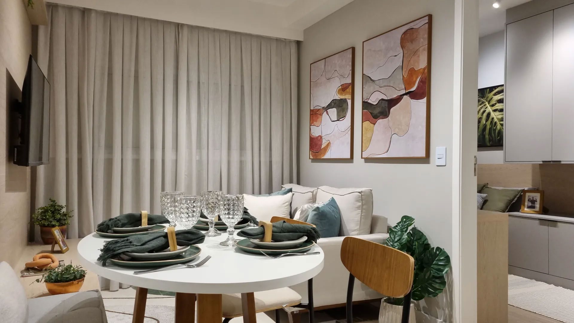 Sala de jantar do decorado